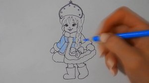 Как нарисовать СНЕГУРОЧКУ, рисунки для срисовки/633/How to draw a snow MAIDEN, drawings for drawing