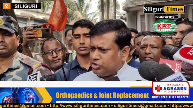 BJP President Sukanta Majumdar arrives at MLA Shankar Ghosh’s residence in Siliguri (Hindi)