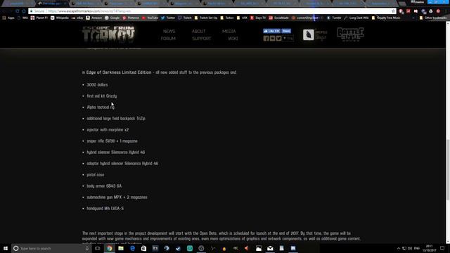 Improved Pre-order Packages Escape from Tarkov смотреть онлайн