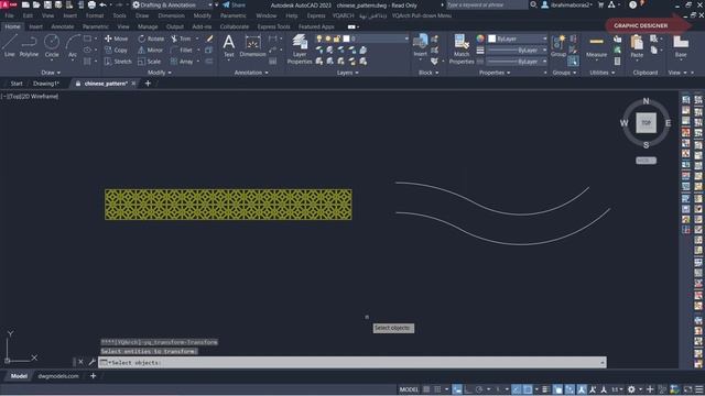 ثلاث اوامر لتحويل الرسومات الزخرفية واللوحات المستقيمة الى منحنيات| Transform Tools Autocad Yqarch смотреть онлайн