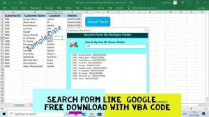 [?] Search Form in Excel with VBA Code