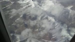 Горы Тибета. Вид из самолета.
