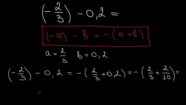 3069 Вычитание из отрицательного числа положительного числа B2 смотреть онлайн