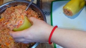 Перец фаршированный с булгуром, видео рецепт/как приготовить фаршированные перцы 2 СПОСОБА