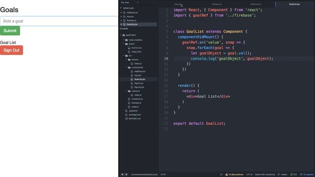 54 - React JS and Redux - Mastering Web Apps - Creating a GoalList Component смотреть онлайн