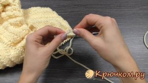 Соединение нитей без узелка. Невидимый ткацкий узел. Соединение нитей при вязании.