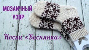 Носки с мозаичным узором «Веснянка»