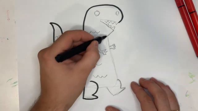 Как нарисовать Тиранозавра Легко / Рисование для детей / Динозавры
