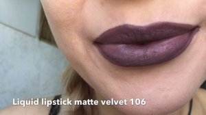 Фармаси жидкие матовые помады вельвет 102 104 106 farmasi liquide lipstick velvet