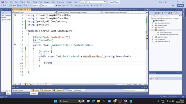 How To Integrate ChatGPT in ASP.NET Web API смотреть онлайн