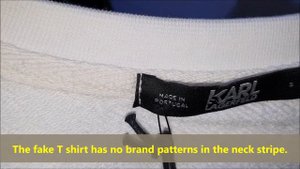 Karl Lagerfeld T shirt real vs fake review. How to spot counterfeit Lagerfeld Paris shirt.