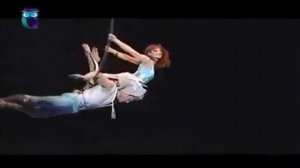 Мальвина Абакарова и Валерий Сычёв - воздушные гимнасты, свой номер они исполняют без страховки