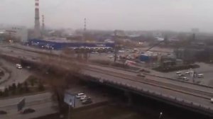 Вид из Окна Саина Толе-би Перекресток Алматы Казахстан / Views Saina Tole intersection Almaty