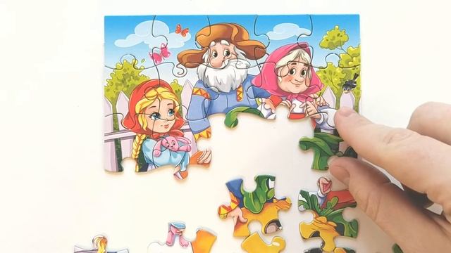 Собираем пазлы РЕПКА. Пазлы РУССКИЕ сказки для детей. Puzzles | Lil Bambino.