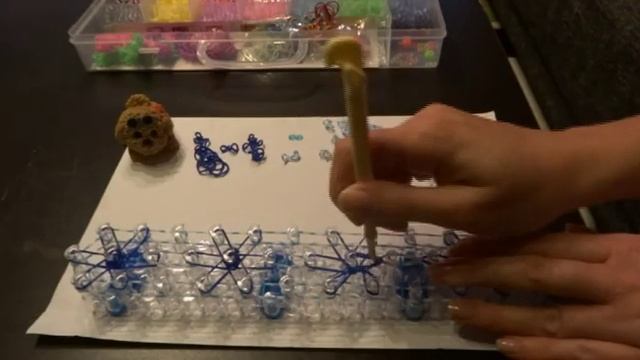Браслет из резинок "Снежинки". Rainbow loom. Krazy looms.
