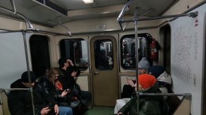 Калужско-Рижская линия метро. 81-717/714 "Номерной". Новоясеневская - Медведково. Ракурс с торца.