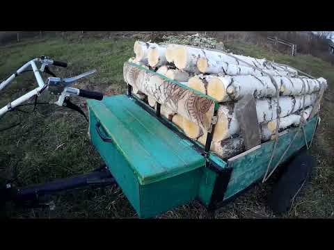 Привёз свежие дрова на мотоблоке, взвесил их массу, и вычислил объём смотреть онлайн