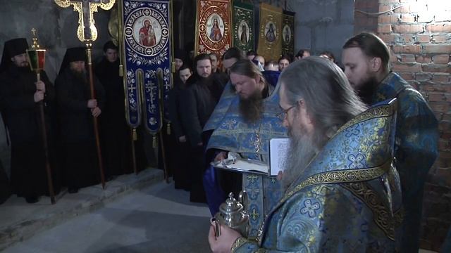 Закладка храма в Святогорской Лавре 19.02.17 г.