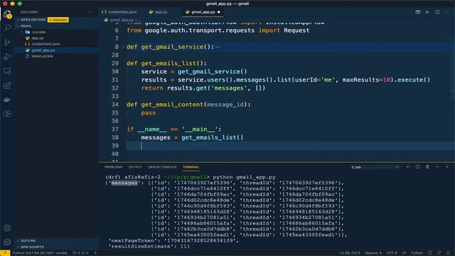 Gmail APIs Quick start with Python #2 Download the content of the email