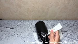 Рисование контуром на бутылке