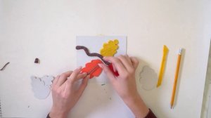Пластилинография "Дубовая веточка"