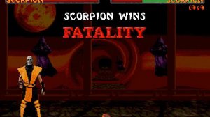 MORTAL KOMBAT II (SEGA 32X) IA BUG PLAYER 2 - SCORPION LONGPLAY
