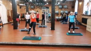 Тренировка на степах, танцы на степе, тренировка полностью с разучиванием