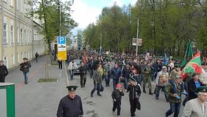 28 мая 2018 года. Шествие пограничников по улице Сибирской города Перми.