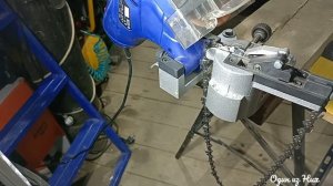 Перетачиваю пильную цепь под 10° для продольного пиления.