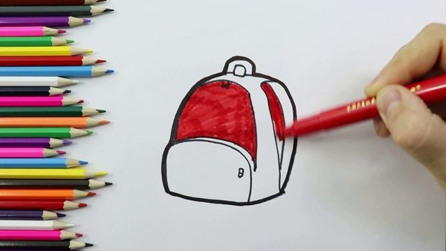 Раскраска для детей РЮКЗАЧОК | Мультик раскраска | Обучение цветов | Как нарисовать и разукрасить смотреть онлайн