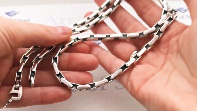 Серебряная литьевая цепочка.