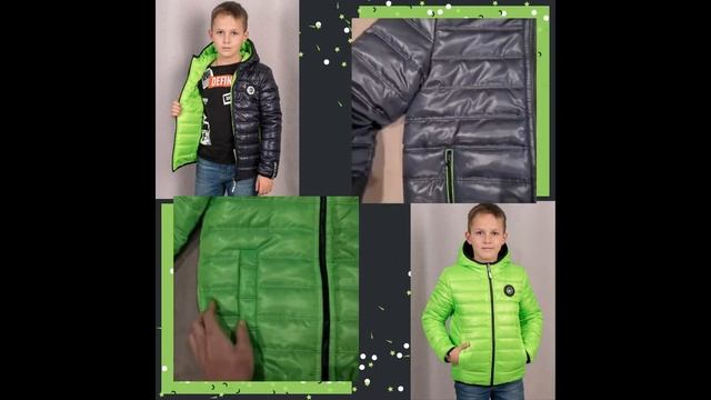 Двустороння демисезонная куртка для мальчиков и подростков, размеры на рост 98 - 164 смотреть онлайн