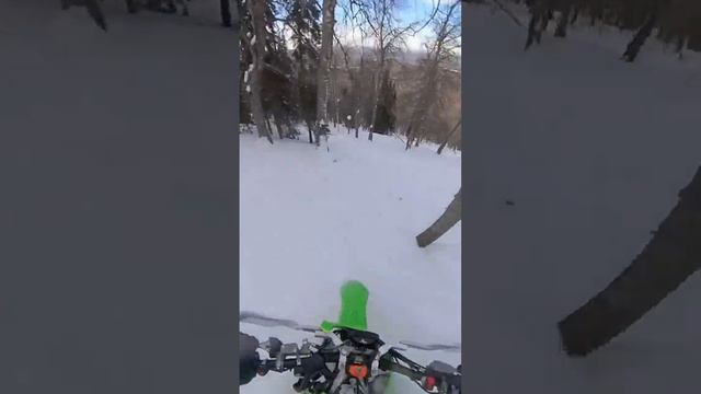 гусеничный мотоцикл в горах #сноубайк #snowbike #моехобби