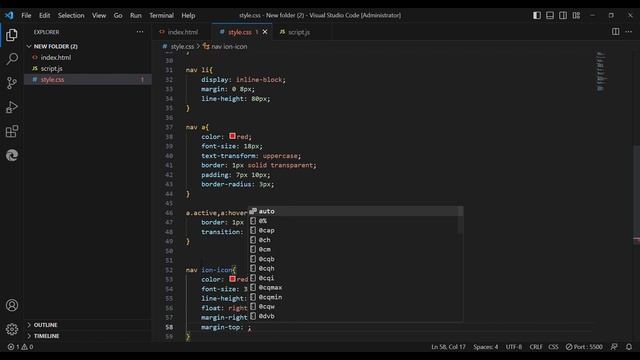 Creat burger-menu using html css and js
