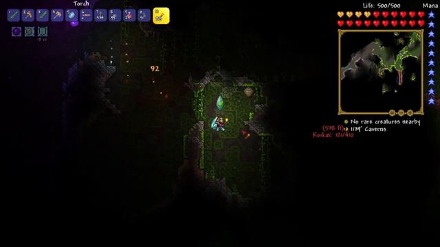 Modded Terraria 16, finishing mining chlorophyte and bopping an oversized plant смотреть онлайн