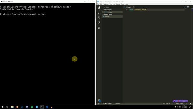 Learning Git 04: Branching, Merging, and Resolving Conflicts смотреть онлайн