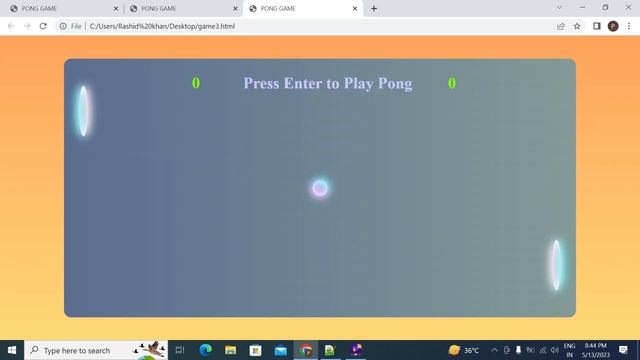 Pong game create with Javascript, html and css | best short trick for quick create game.