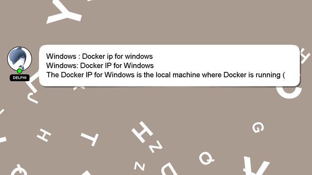 Windows : Docker ip for windows смотреть онлайн