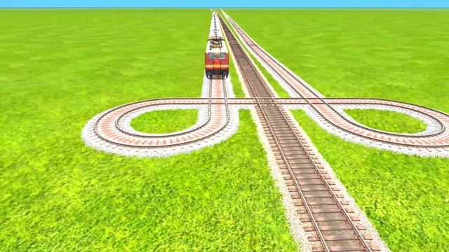 THREE FULL SPEED TRAINS VS RISKY SHARP BEND SAME LINE TRACKS | Train Simulator | TrainsFun смотреть онлайн