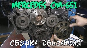 Сборка двигателя Mercedes Benz ОМ-651
