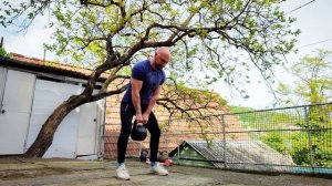 первые упражнения с гирей 32кг