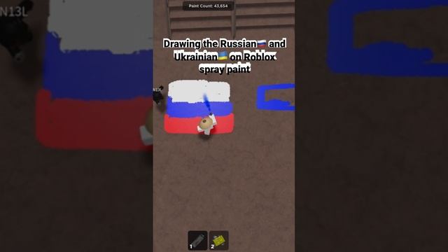 Drawing the Russian and Ukrainian flag in Roblox spray paint ???? #countries #flags #roblox
