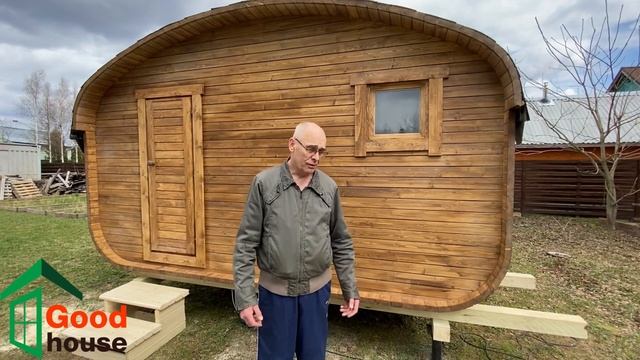 отзыв от нашего довольного клиента баня квадро-овал 4 на 4 метра