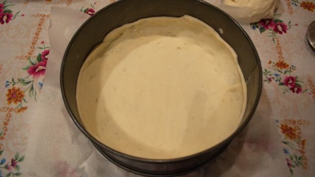 Пирог с шампиньонами и курицей