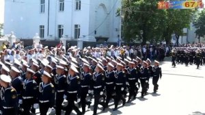 Как маршируют военные моряки. Крым. Севастополь. День Победы. SMart1961.
