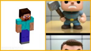 Minecraft mobs but Funko Pop figures