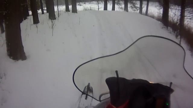Катание на снегоходе Yamaha, Полесье \ Yamaha snowmobile riding, Polesie смотреть онлайн