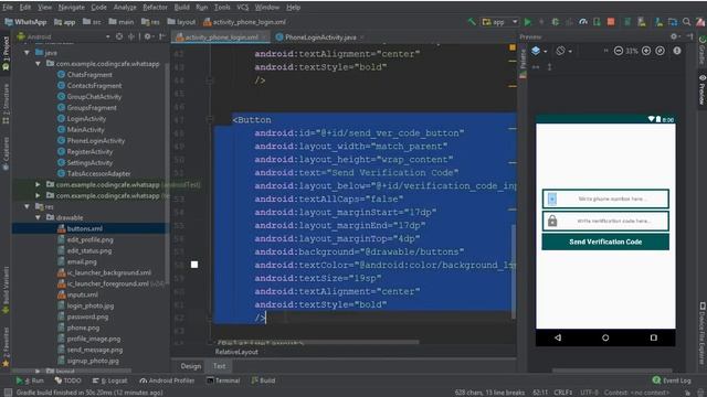 Android Studio Phone Number Authentication With Firebase - Whatsapp Clone App Tutorial 23 смотреть онлайн