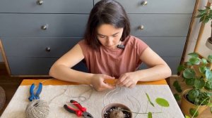 Как сделать ИЗЯЩНУЮ ОПОРУ для комнатного РАСТЕНИЯ / Опора из проволоки для Стефании Эректы / DIY