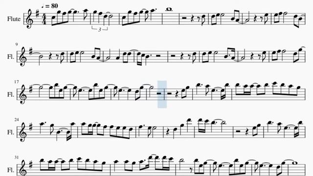 Flute Sheet Music: How to play A Kind Of Sorrow by A Lin смотреть онлайн